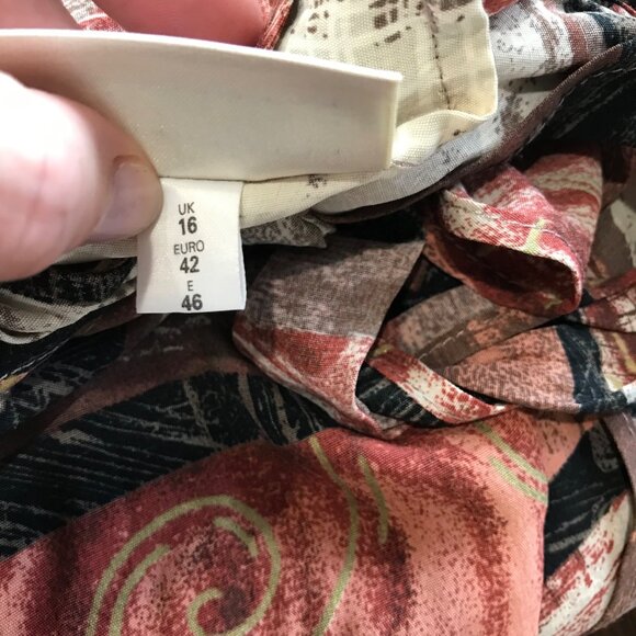 Principles Women's True Wrap Skirt Viscose Lagenlook Artsy Earthy Neutral Fall‎ - Picture 7 of 10